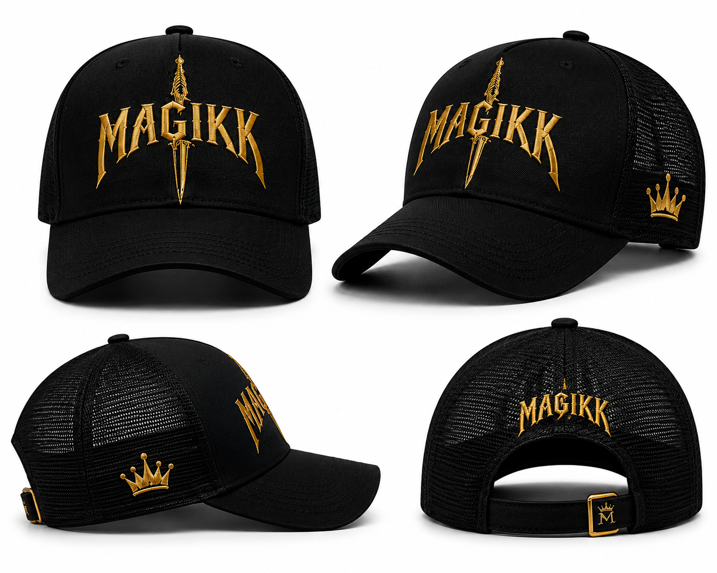 Magikk Gold Sword Trucker Hat